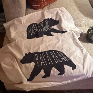 Mama Bear and Papa Bear Pillowcases